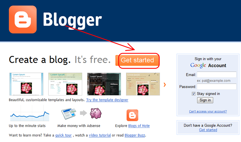 Phương pháp tạo web miễn phí bằng blogger